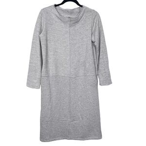 Gershon Bram Gray French Terry Patchwork Dress Small